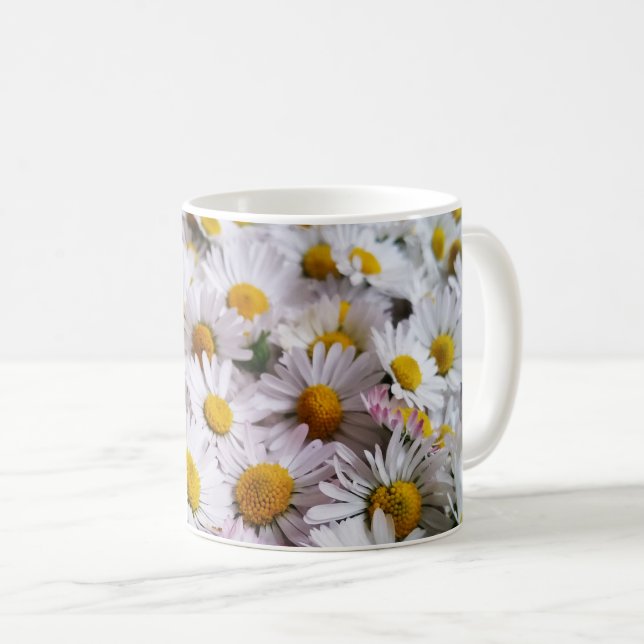 Caneca De Café Flor da margarida (Frente Esquerda)
