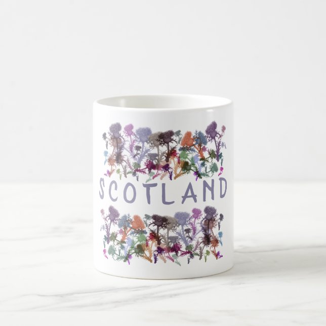 Caneca De Café Flor da Scotland Thistles Floral (Centro)