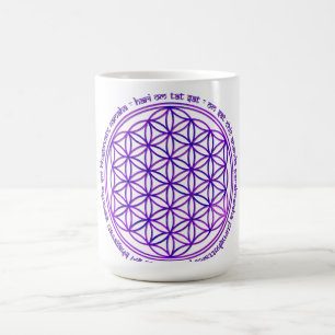 Caneca De Café Flor Da Vida - Moola Mantra - Violeta
