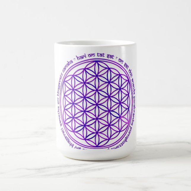 Caneca De Café Flor Da Vida - Moola Mantra - Violeta (Centro)