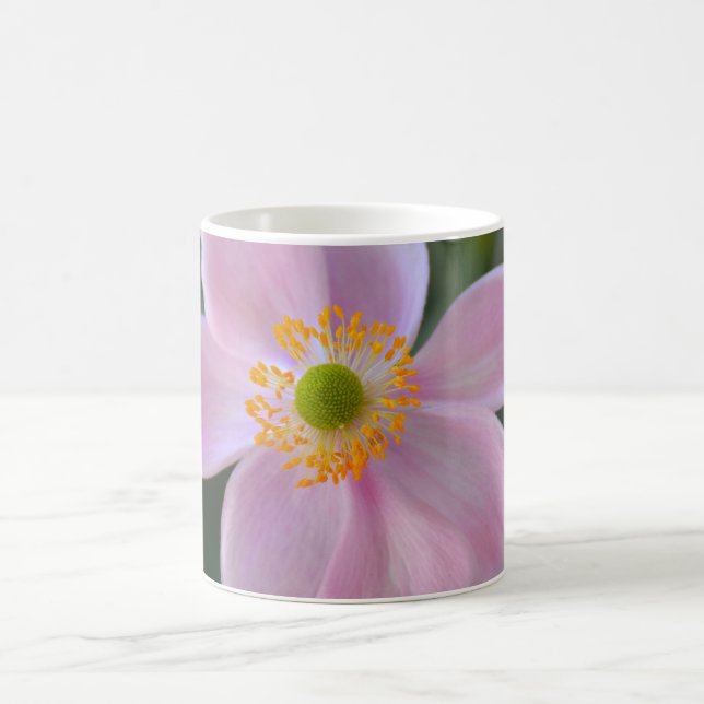 Caneca De Café Flor de anêmona rosa japonesa (Centro)