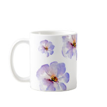 Flor de Aquarela Índigo Elegante