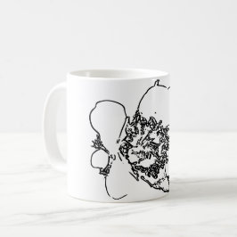 Caneca De Café Flor de Arte Natural