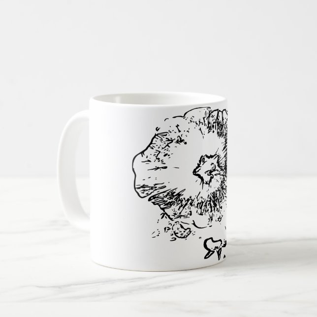 Caneca De Café Flor de Arte Natural (Frente Esquerda)