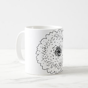 Caneca De Café Flor de Arte Natural