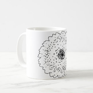 Caneca De Café Flor de Arte Natural