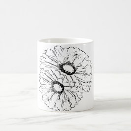 Caneca De Café Flor de Arte Natural