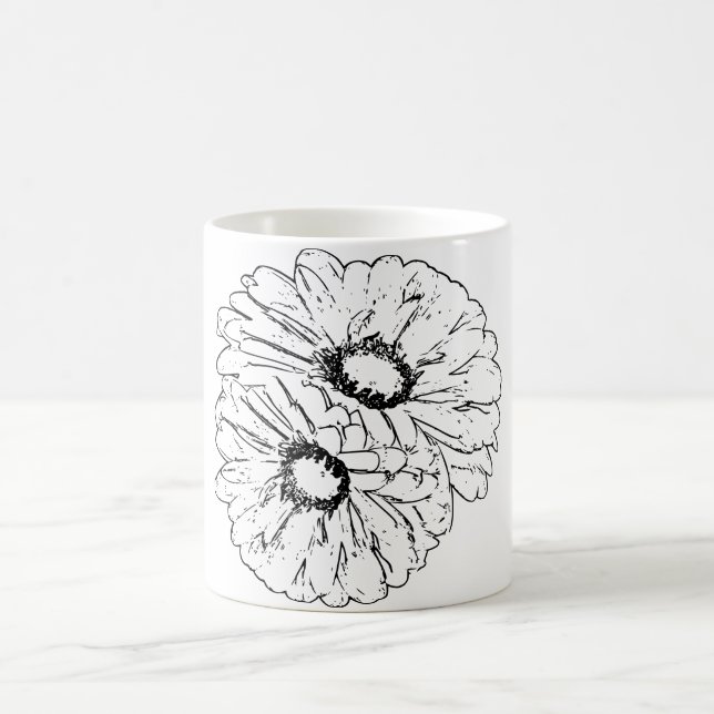 Caneca De Café Flor de Arte Natural (Centro)