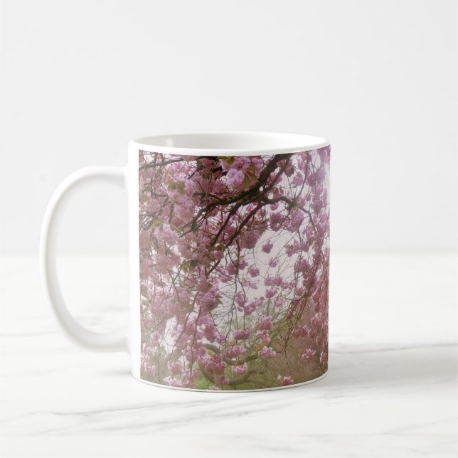 Caneca De Café Flor de Árvore Rosa (Esquerda)