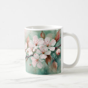 Caneca De Café Flor de Cerejeira Rosa