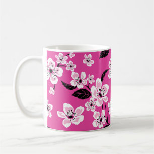 CANECA DE CAFÉ FLOR DE CEREJEIRA - SAKURA (ROSA)