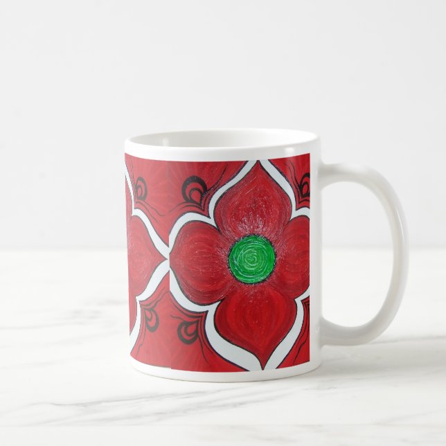 Caneca De Café Flor de Chakra Lotus da raiz (Direita)