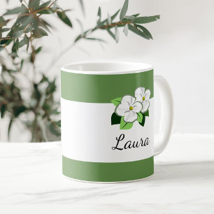 Caneca De Café Flor De Cogwood Com Nomes De Lâmpadas De Café