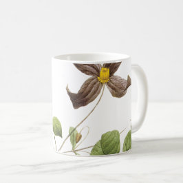 Caneca De Café Flor de couro italiano (Clematis) por Redouté