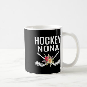 Caneca De Café Flor de Dia de as mães Nona Cute de Hockey