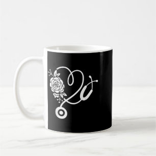 Caneca De Café Flor de estetoscópio médico enfermeira Rn Pa