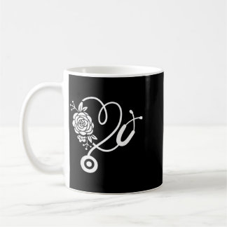 Caneca De Café Flor de estetoscópio médico enfermeira Rn Pa