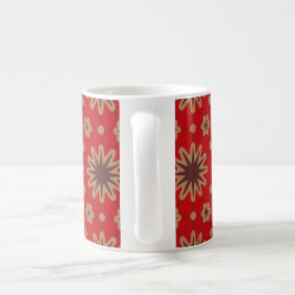 Caneca De Café Flor de Explosão Carmesim