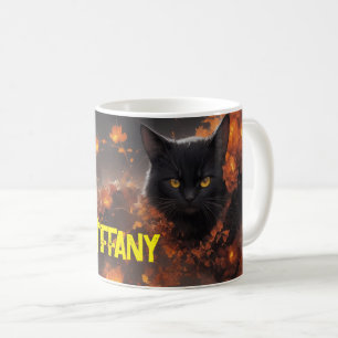 Caneca De Café Flor de Gato Negra Magia Todos os Dias no Hallowee