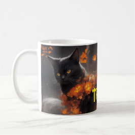 Caneca De Café Flor de Gato Negra Magia Todos os Dias no Hallowee