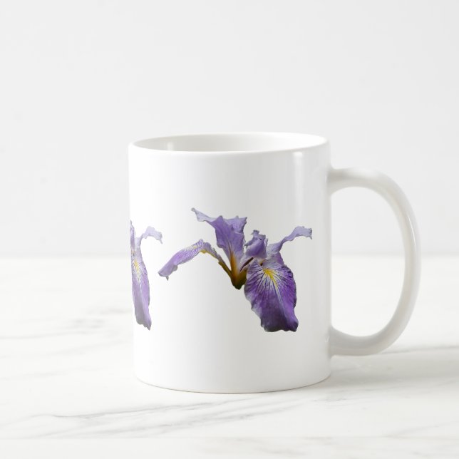 Caneca De Café Flor de Íris Selvagem Roxa (Direita)
