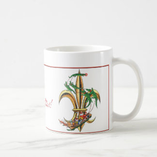 Caneca De Café Flor de lis do Natal com jacarés