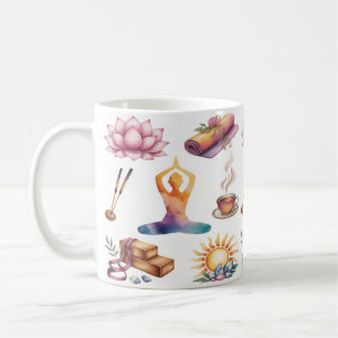 Caneca De Café Flor de lótus de yoga