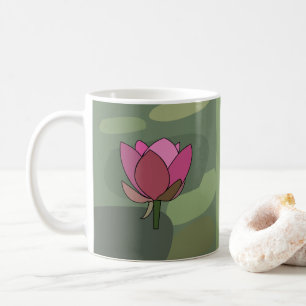 Caneca De Café Flor de Lótus Rosa 
