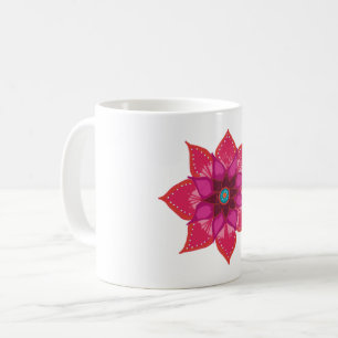 Caneca De Café Flor de Mandala White 325 Clássica Mangueira Branc