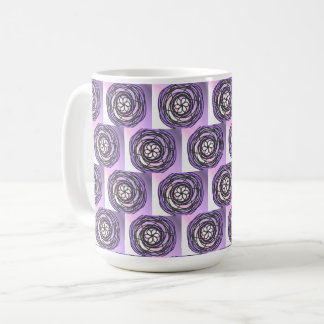 Caneca De Café Flor de Maracujá Padrão Roxo