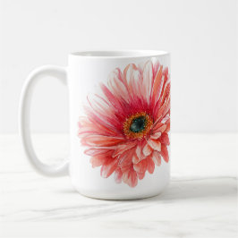 Caneca De Café FLOR DE MARGARIDA belas margaridas aquarela rosa 