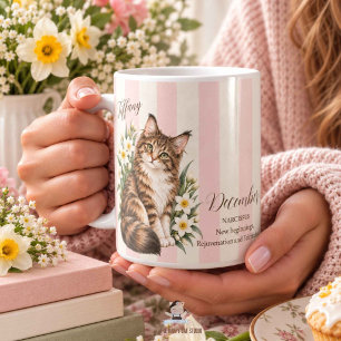 Caneca De Café Flor de Nascimento de Dezembro Narciso e Dama de H