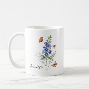 Caneca De Café Flor de Nascimento Delphinium