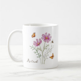 Caneca De Café Flor de Nascimento do Mês Cosmos