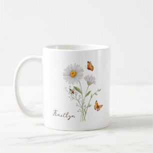 Caneca De Café Flor de Nascimento Margarida