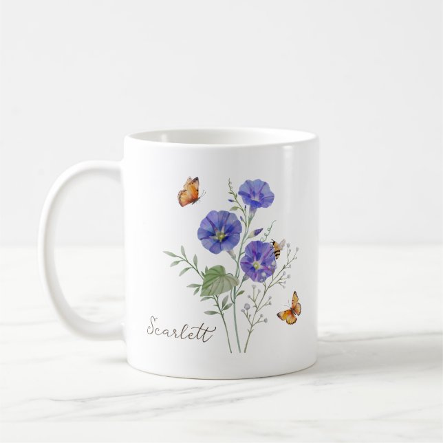 Caneca De Café Flor de Nascimento Morning Glory (Esquerda)