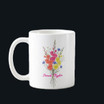 Caneca De Café Flor de Nascimento Personalizada Gladiolus Persona<br><div class="desc">Celebre uma conexão especial com nossa Caneca Personalizada com Flor de Nascimento em Aquarela. Com uma ilustração floral que representa a beleza única do mês de nascimento, esta caneca combina estilo artístico com funcionalidade cotidiana. As texturas suaves e etéreas da aquarela sobressaem contra a cerâmica nítida, criando uma peça que...</div>