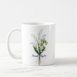 Caneca De Café Flor de Nascimento Personalizada Lírio do Vale
