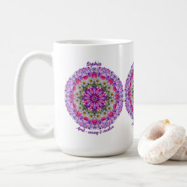 Caneca De Café Flor de Nascimento Personalizado, Sweet Pea Mandal