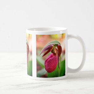 Caneca De Café Flor de Orquídea de Dama Vibrante