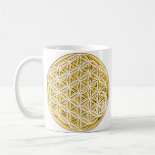 Caneca De Café Flor De Ouro Vivo/cheio