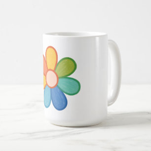 Caneca de Café Flor de Pastel de Giz de Cera Crian