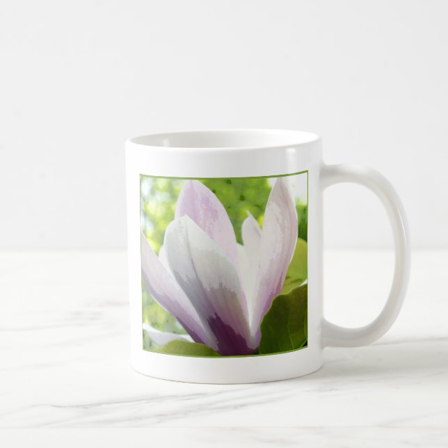 Caneca De Café flor de primavera magnólia (Direita)