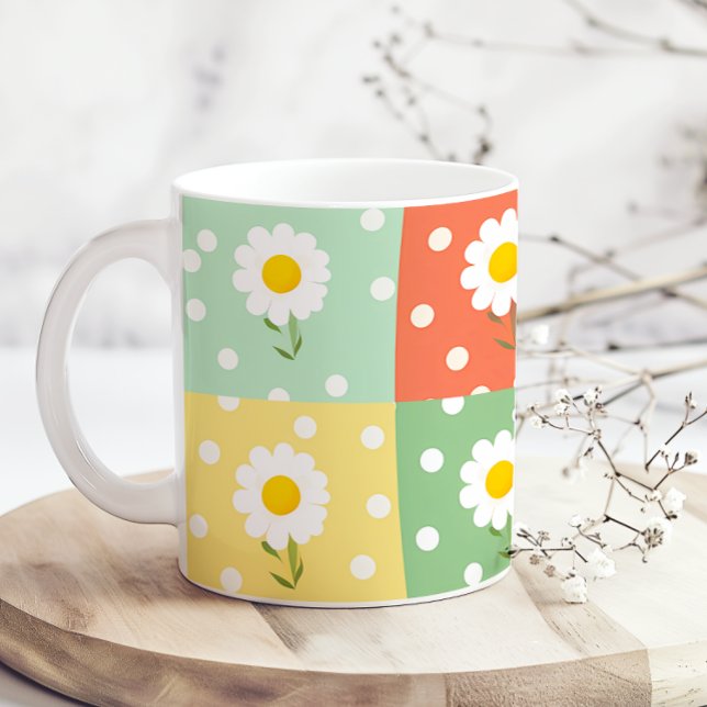 Caneca De Café Flor de Primavera Pastel Fofa Divertida  (Criador carregado)