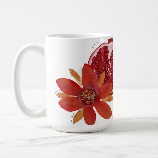 Caneca De Café Flor de Romã (Esquerda)