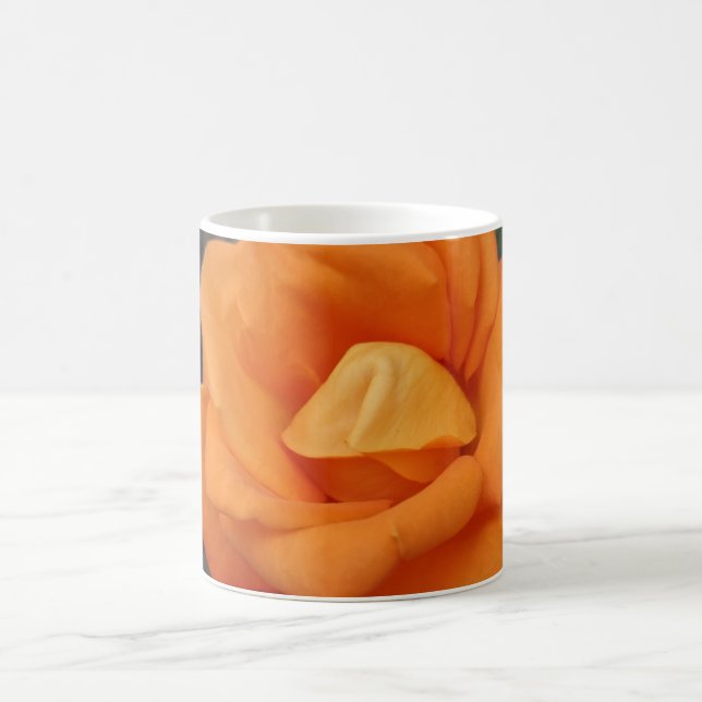 Caneca De Café Flor de rosa laranja (Centro)