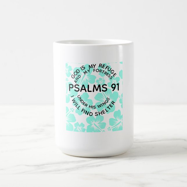 Caneca De Café Flor de salmos de menta 91 (Centro)