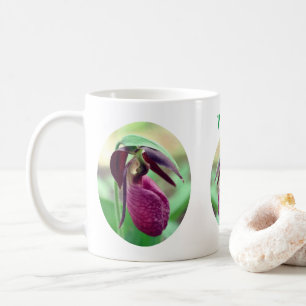 Caneca De Café Flor de Slipper Rosa Personalizado