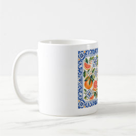 Caneca De Café Flor de Toranja Mediterrânea 