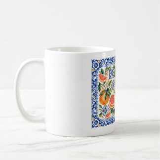 Caneca De Café Flor de Toranja Mediterrânea 